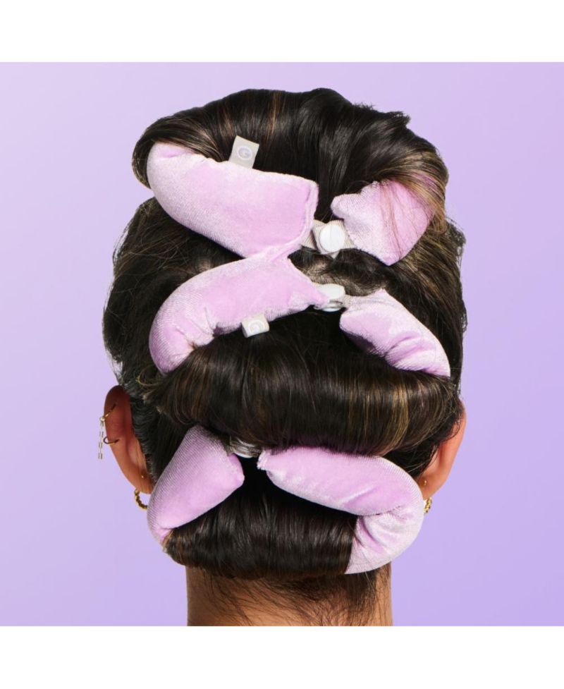 Chill Curl Heatless Flex Rods Gentle and Bendable Hair Rods for Overnight Curls Snap Closure for Secure Hold Thick Hair, 4 Count