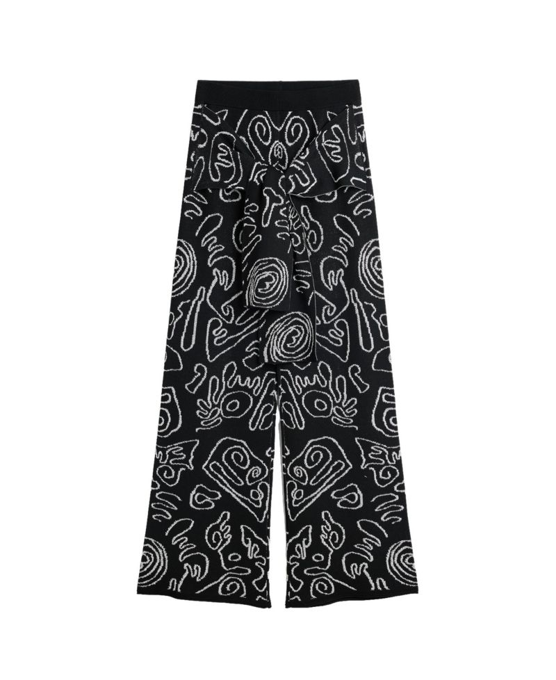 Women's Jacquard knit trousers