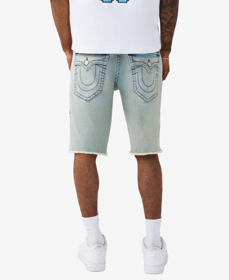 Men's Ricky Single Needle Straight Fray Hem Shorts