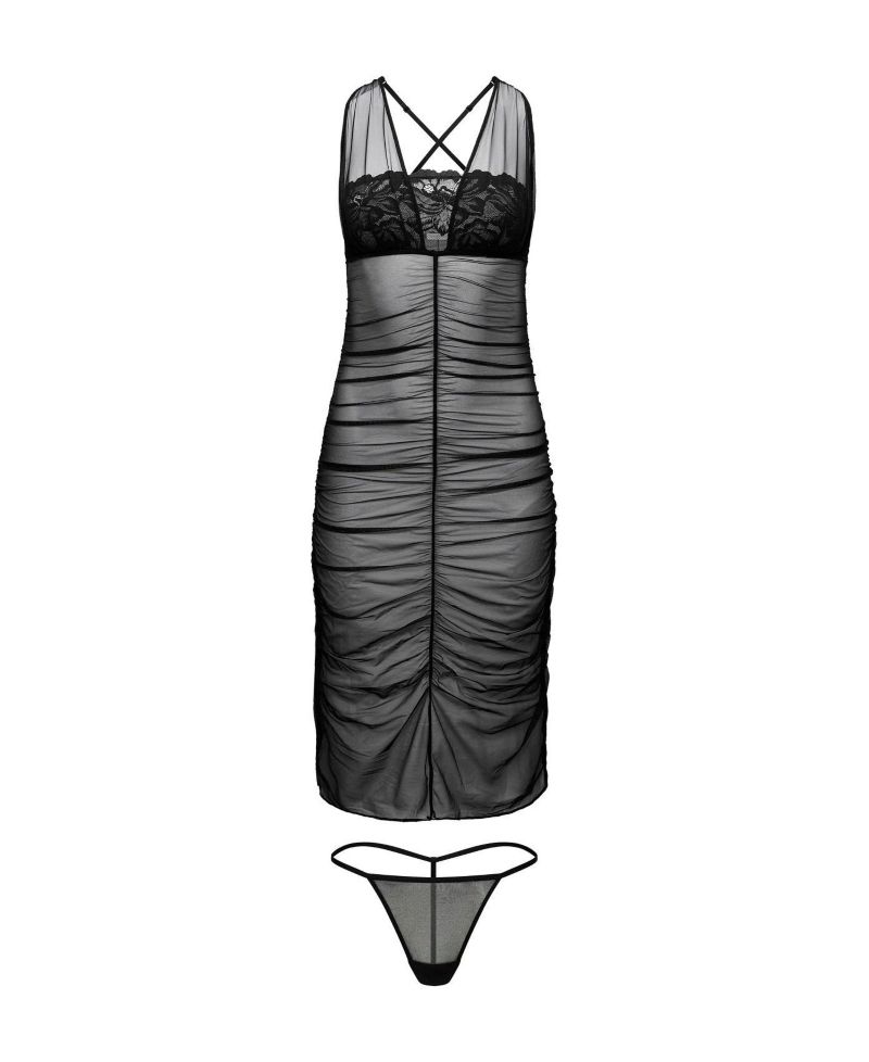 Plus Size Eave Slip and G-String Set Lingerie
