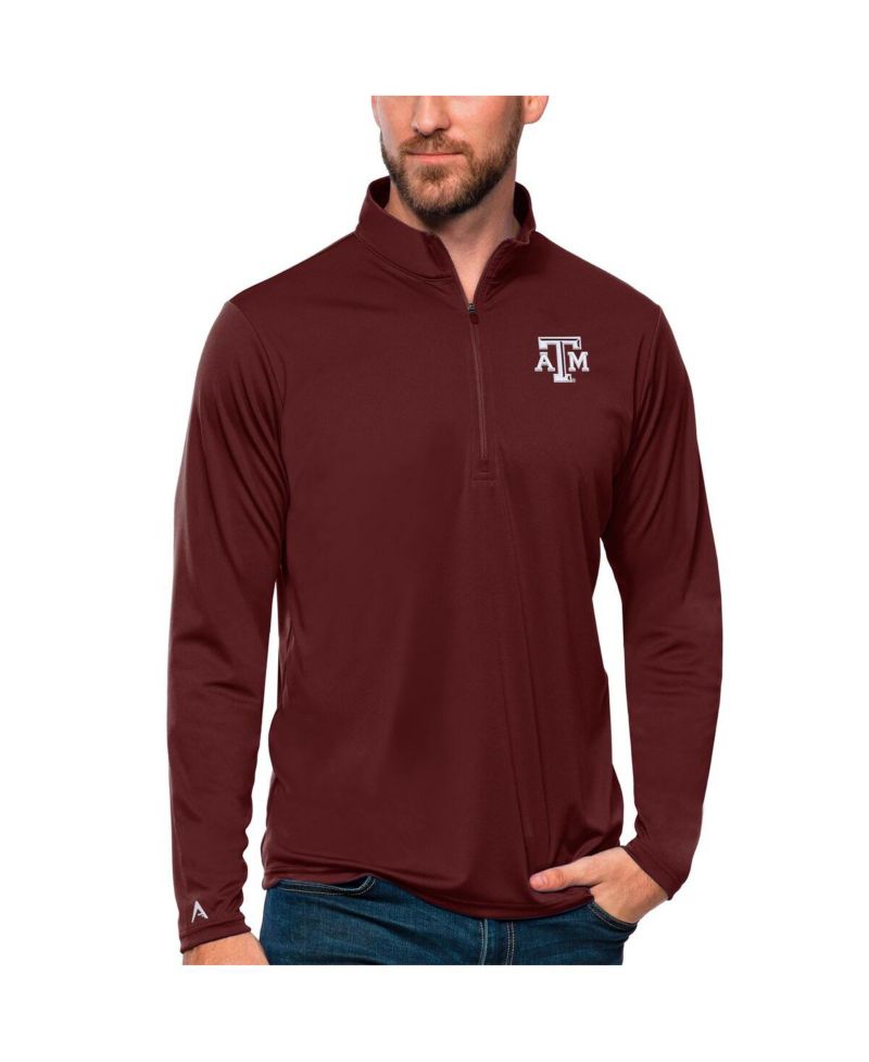 Men's Maroon Texas A&M Aggies Tribute Quarter-Zip Top