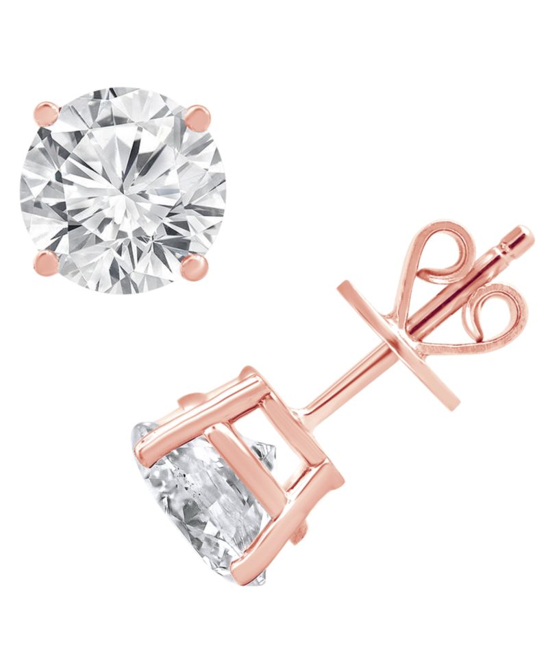 Certified Lab Grown Diamond Stud Earrings (5 ct. t.w.) in 14k White, Yellow or Rose Gold