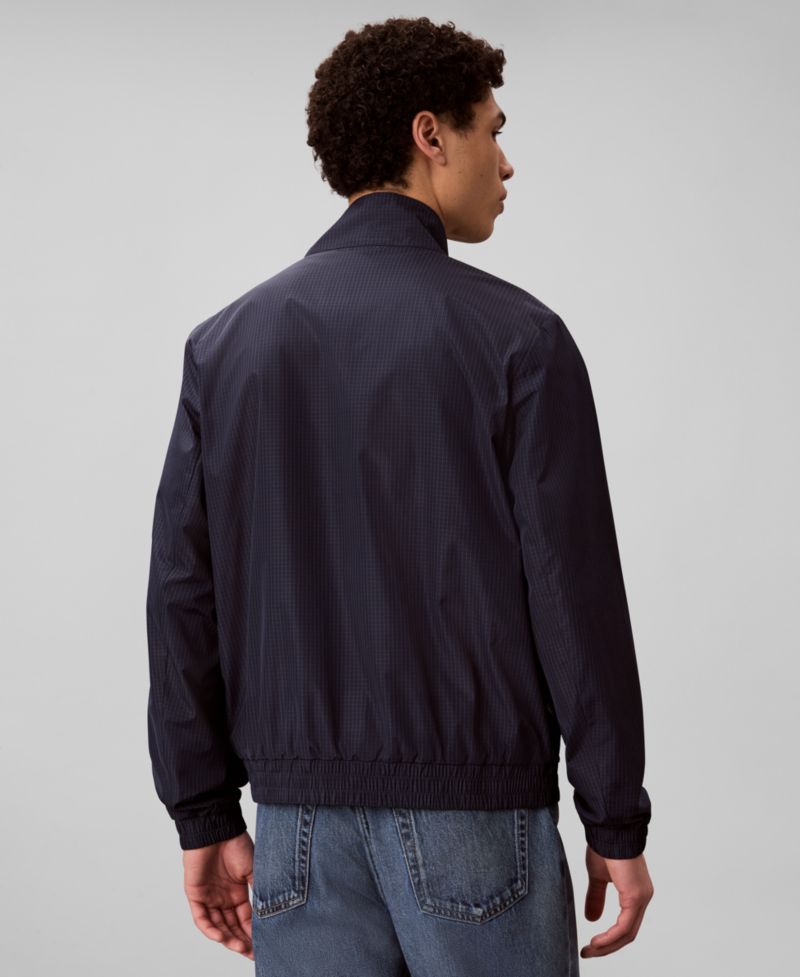 Men's Nylon Grid Bomber Jacket