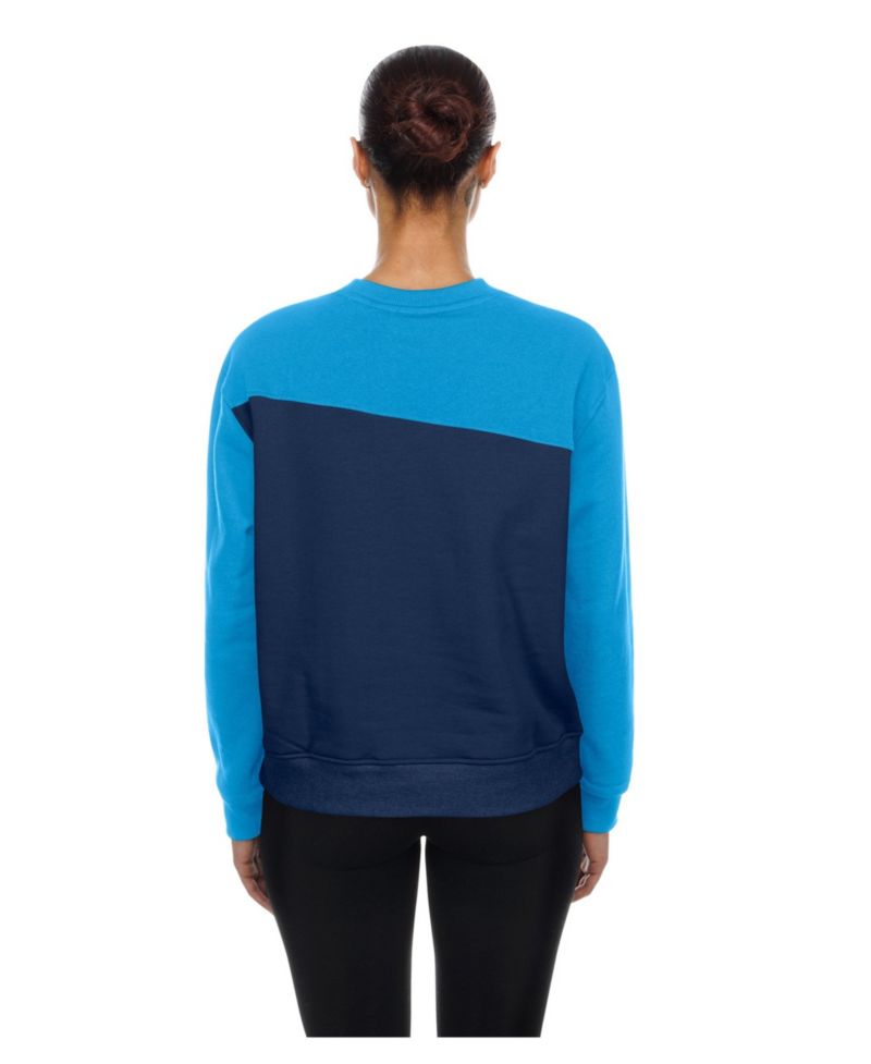 Women's Philadelphia Phillies Fleece Color Block Crewneck Sweatshirt