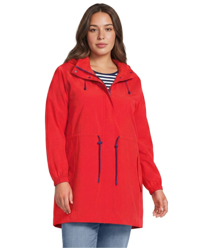 Plus Size Packable Rain Parka