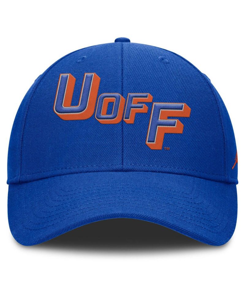 Men's Royal Florida Gators Slanted Primetime Rise Performance Adjustable Hat