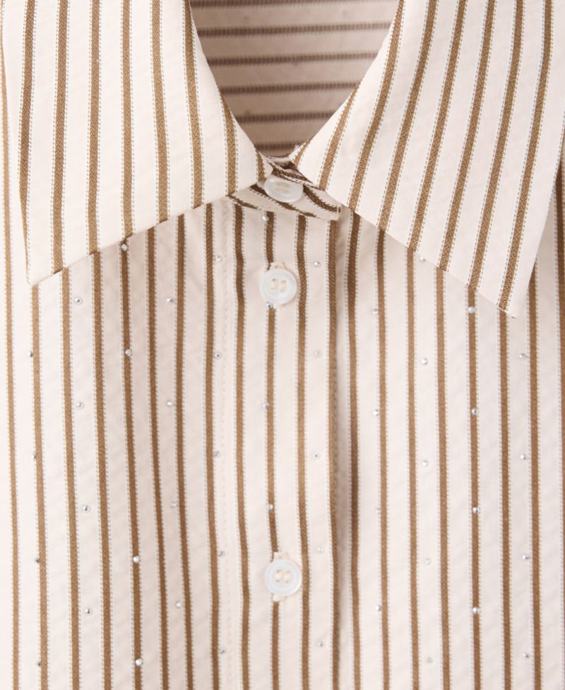 Women's Crop Striped Shirt