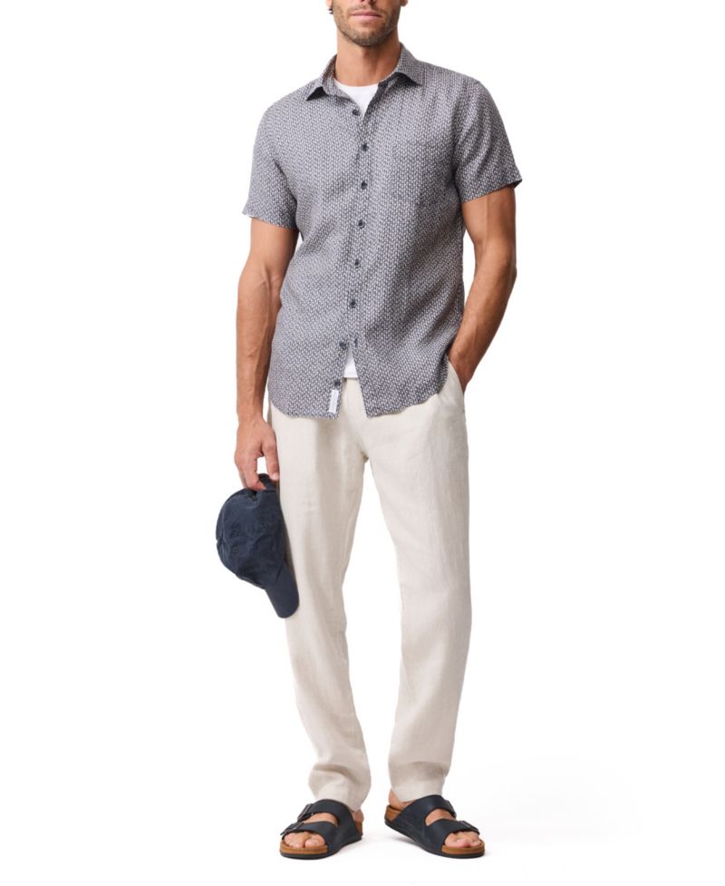 Men's Short-Sleeve Featherson Linen Shirt
