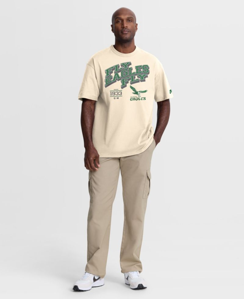 Men's Natural Philadelphia Eagles Vintage Mod Blown Away Max90 T-Shirt