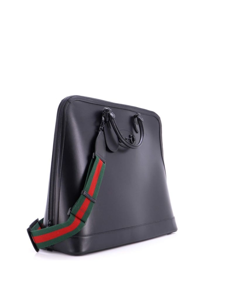 Large Horsebit 1955 Web Duffle Bag Leather