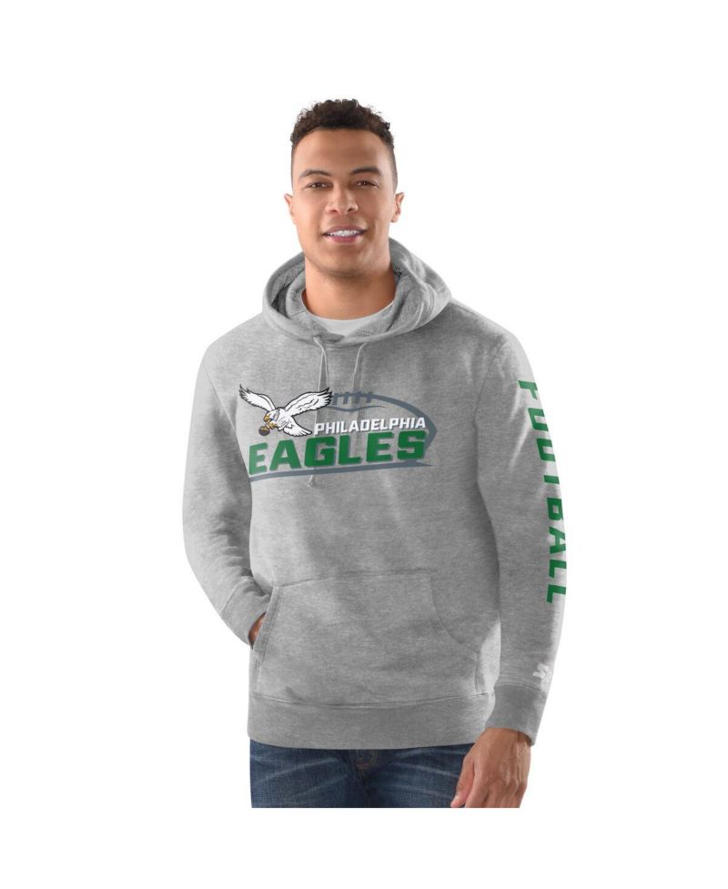 Men's Heather Gray Philadelphia Eagles Pullover Hoodie