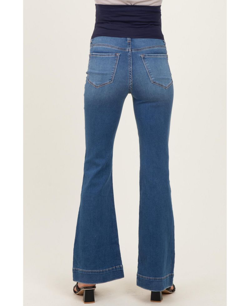 Maternity High-Waisted Flare Over-Belly Waistband Jeans