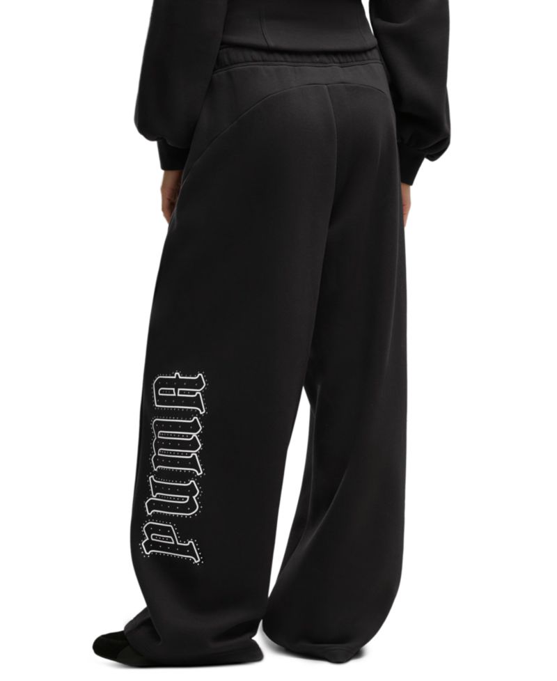 Women's Street Glam Wide-Leg Slouchy Fleece Pants