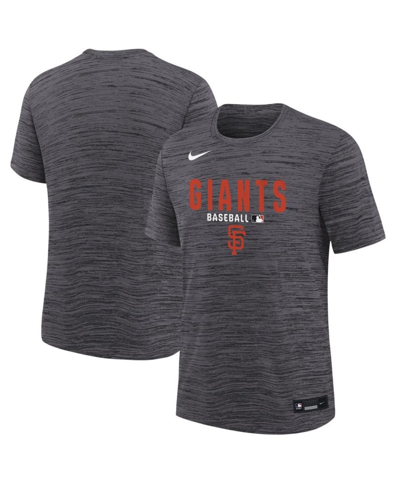Big Boys and Girls Black San Francisco Giants Authentic Collection Velocity Dri-FIT T-Shirt