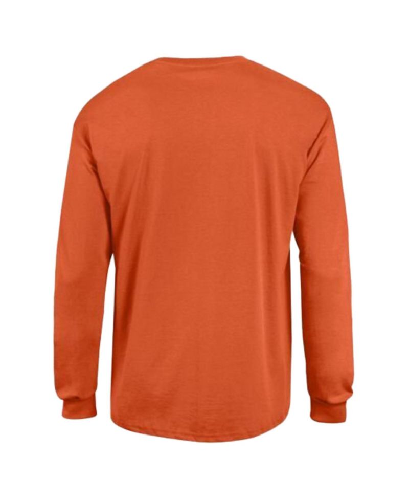 Men's Orange Denver Broncos Arch Over Logo Long Sleeve T-Shirt