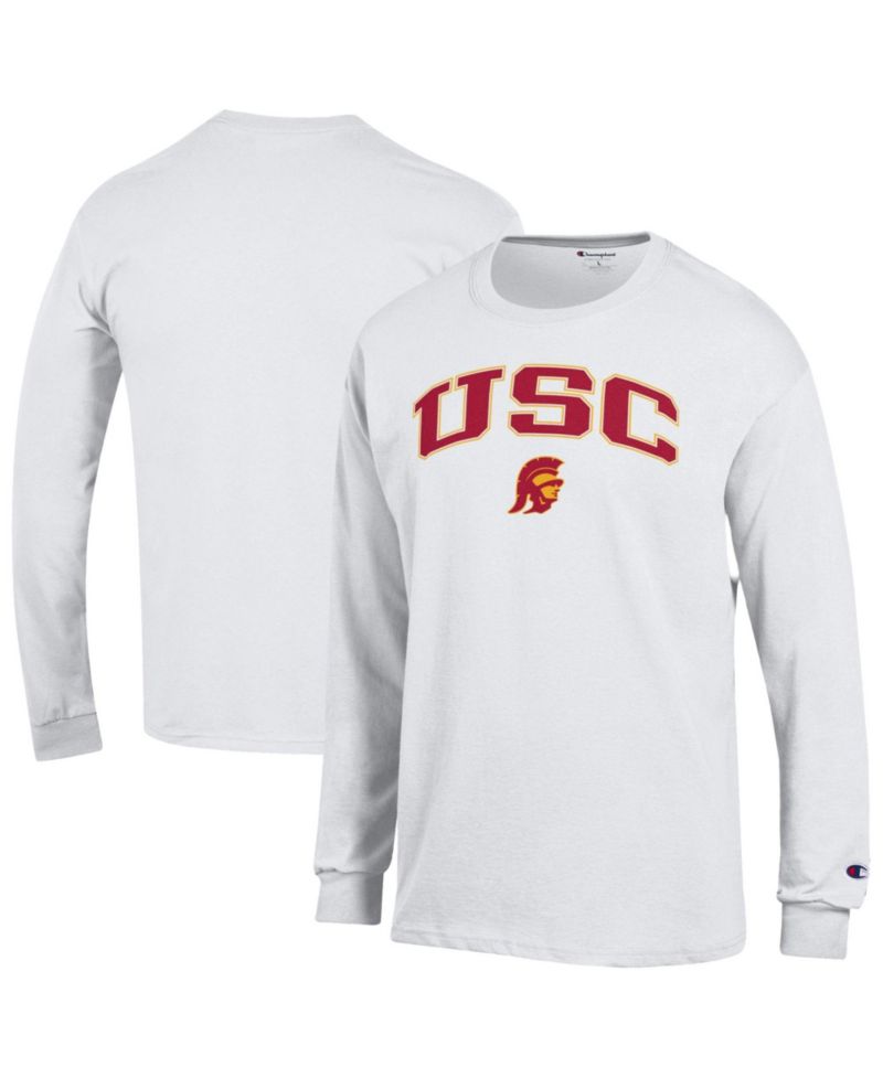 Men's USC Trojans Arch Over Logo Long Sleeve Screen Print T-Shirt