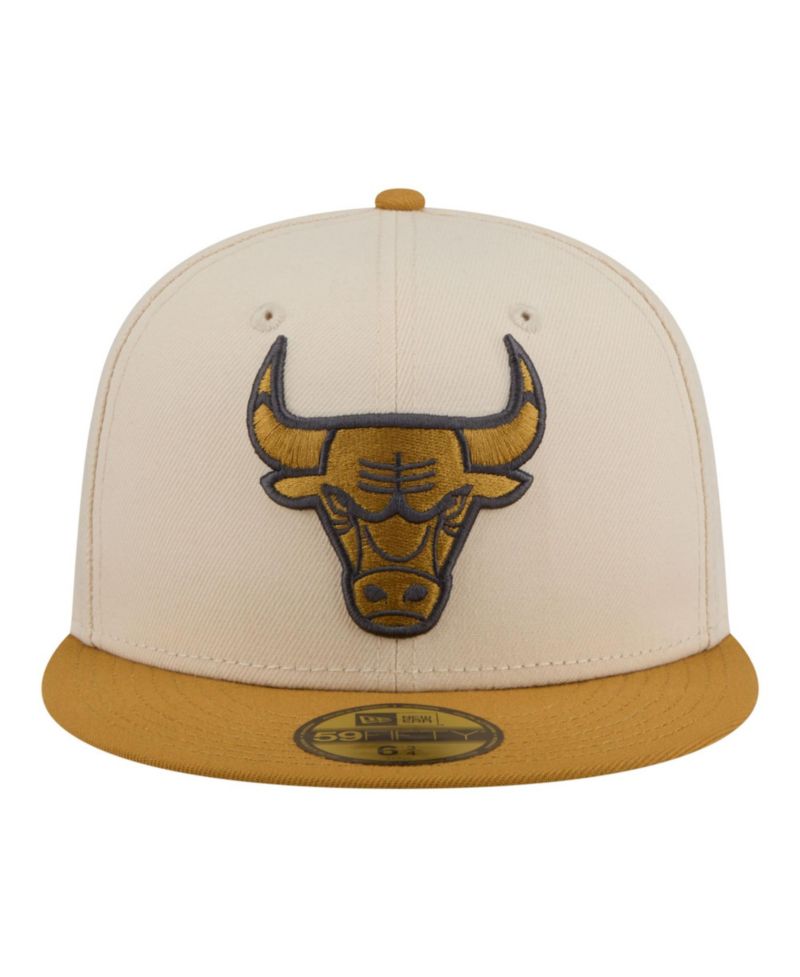 Men's Cream/Tan Chicago Bulls Two-Tone Color Pack 59FIFTY Fitted Hat