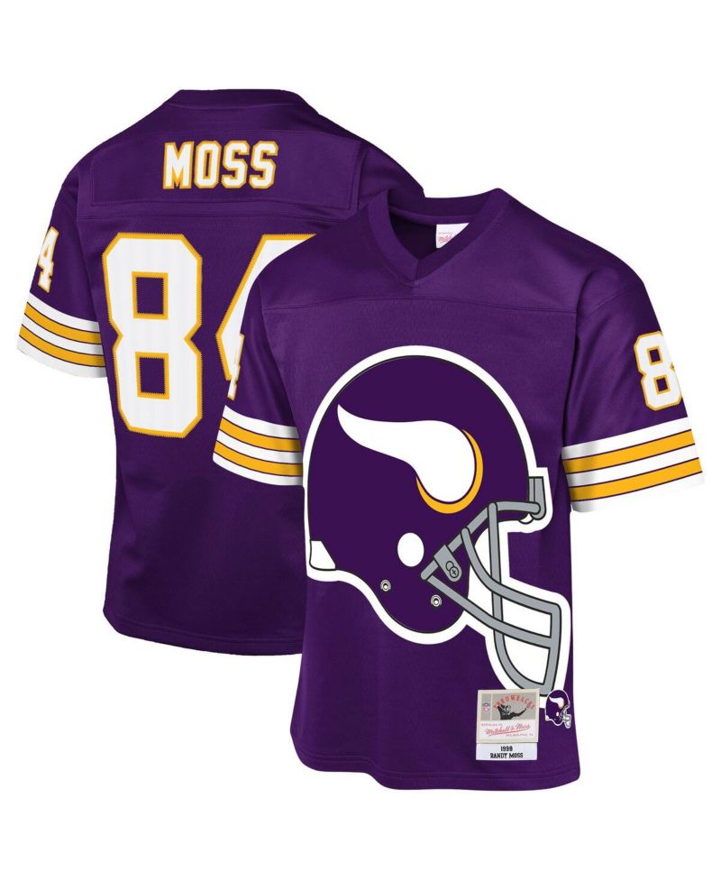 Big Boys and Girls Randy Moss Purple Minnesota Vikings 1998 Throwback Fashion Jersey