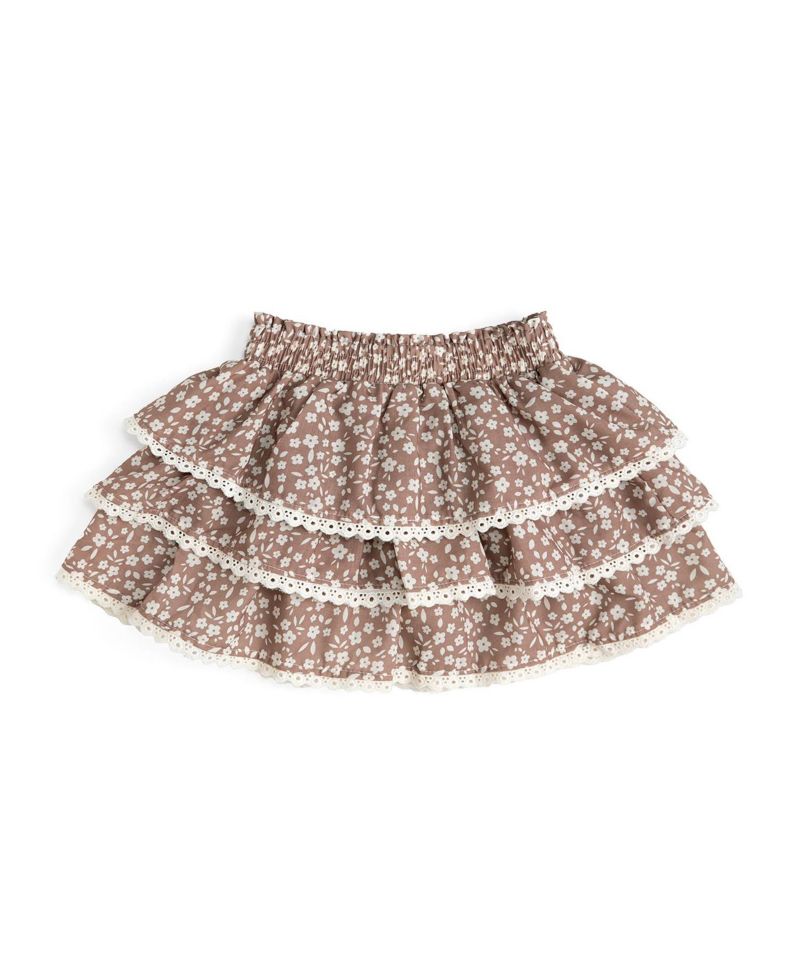Baby Girls Mocha Floral Skort