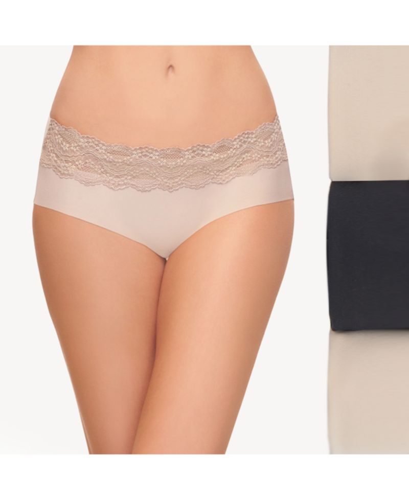 b.tempt'd Women's 3-Pk. b.bare Lace-Trim Hipster Underwear 970267