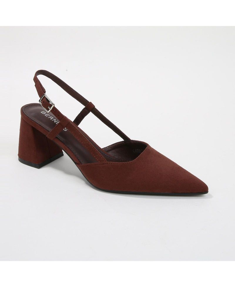 Women's Carrington Faux Suede Slingback Block Heel Pumps