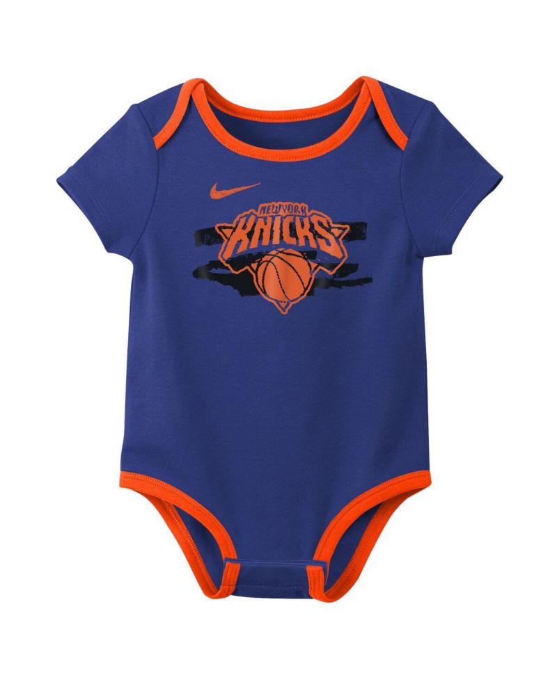 Baby Boys and Girls 2-Pack Blue New York Knicks Courtside Premier Bodysuit Set