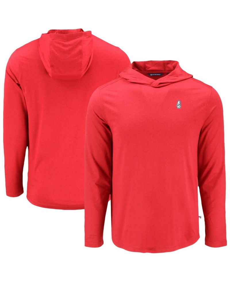 Men's Red Chicago Cubs Coastline Epic Comfort Eco Hoodie Long Sleeve T-Shirt