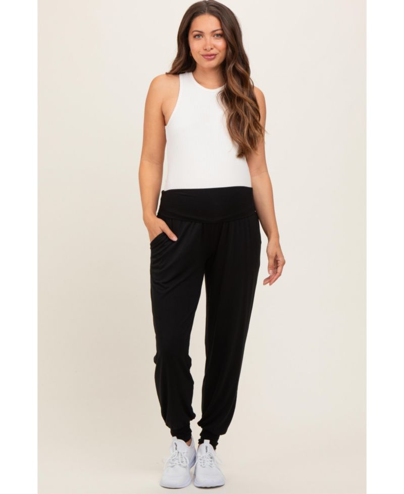Women's Black Soft Knit Joggers