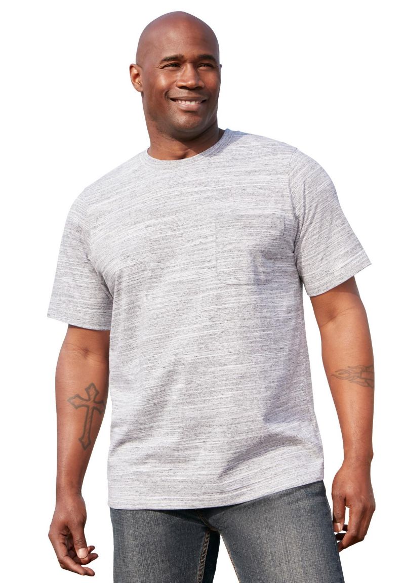 Tall King Size Heavyweight Pocket Crewneck T-Shirt