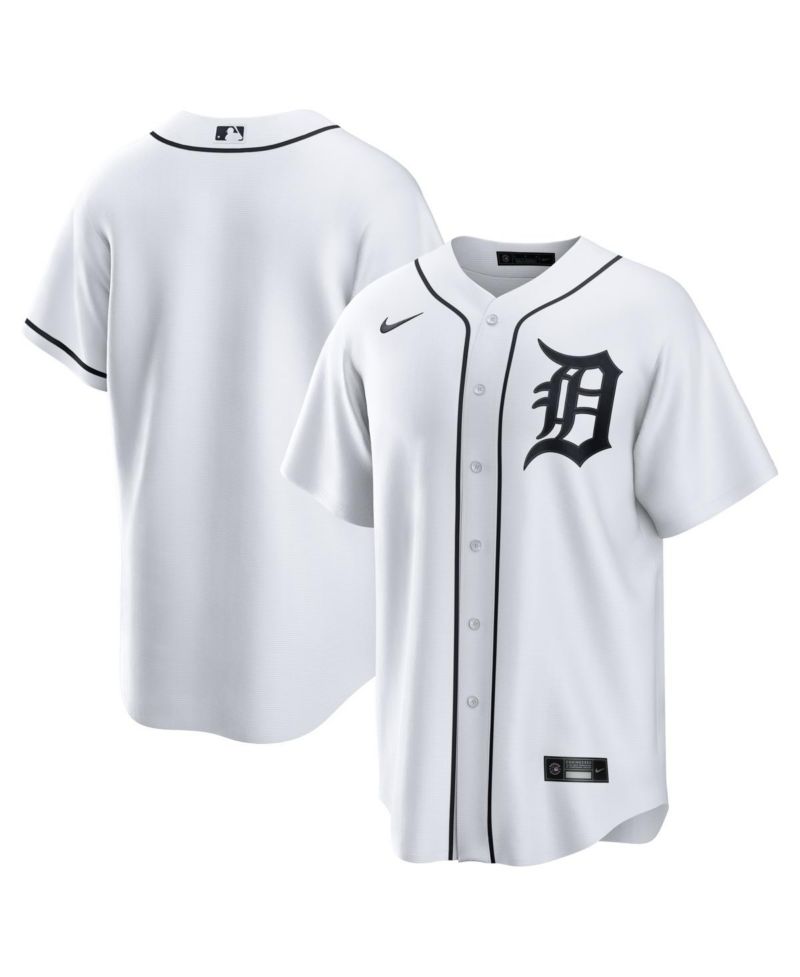 Men's White Detroit Tigers Home Replica Jersey