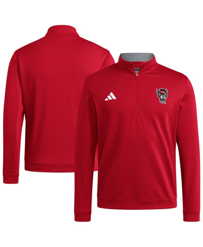 Men's Red NC State Wolfpack Elevated Tri-Blend Quarter-Zip Pullover Sweatshirt