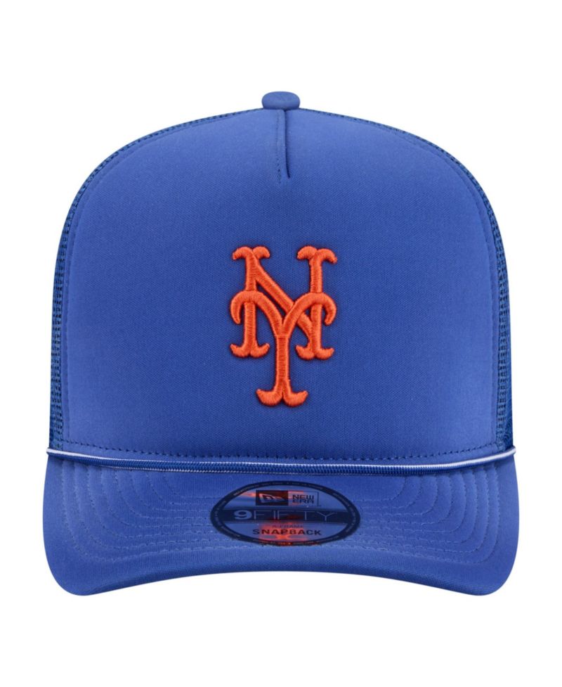 Men's Royal New York Mets Worn A-Frame 9FIFTY Trucker Snapback Hat
