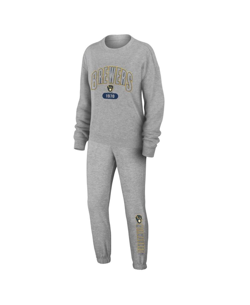 Women's Gray Milwaukee Brewers Knitted Lounge Set