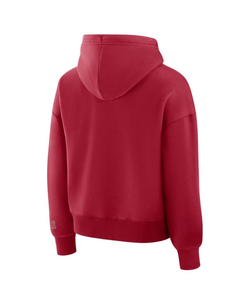 Women's Scarlet San Francisco 49ers Legacy Fleece Pullover Hoodie