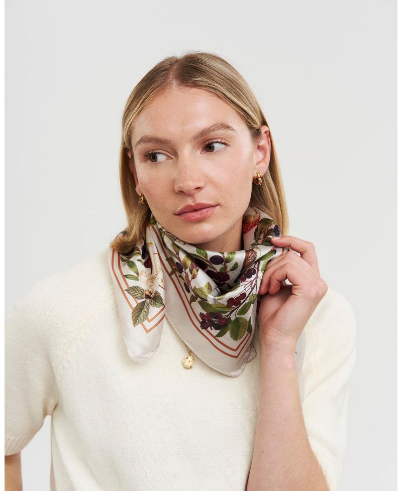 Women's Orla Mushroom Small Square Scarf