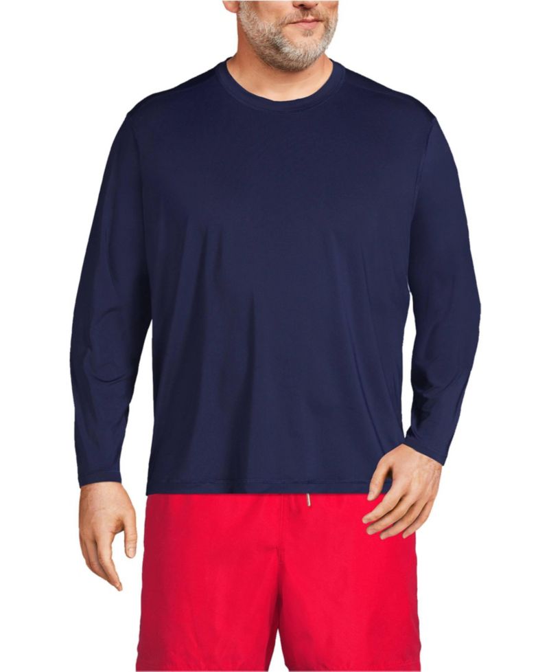 Big & Tall SunShade UPF 50 Long Sleeve Swim Tee Rash Guard