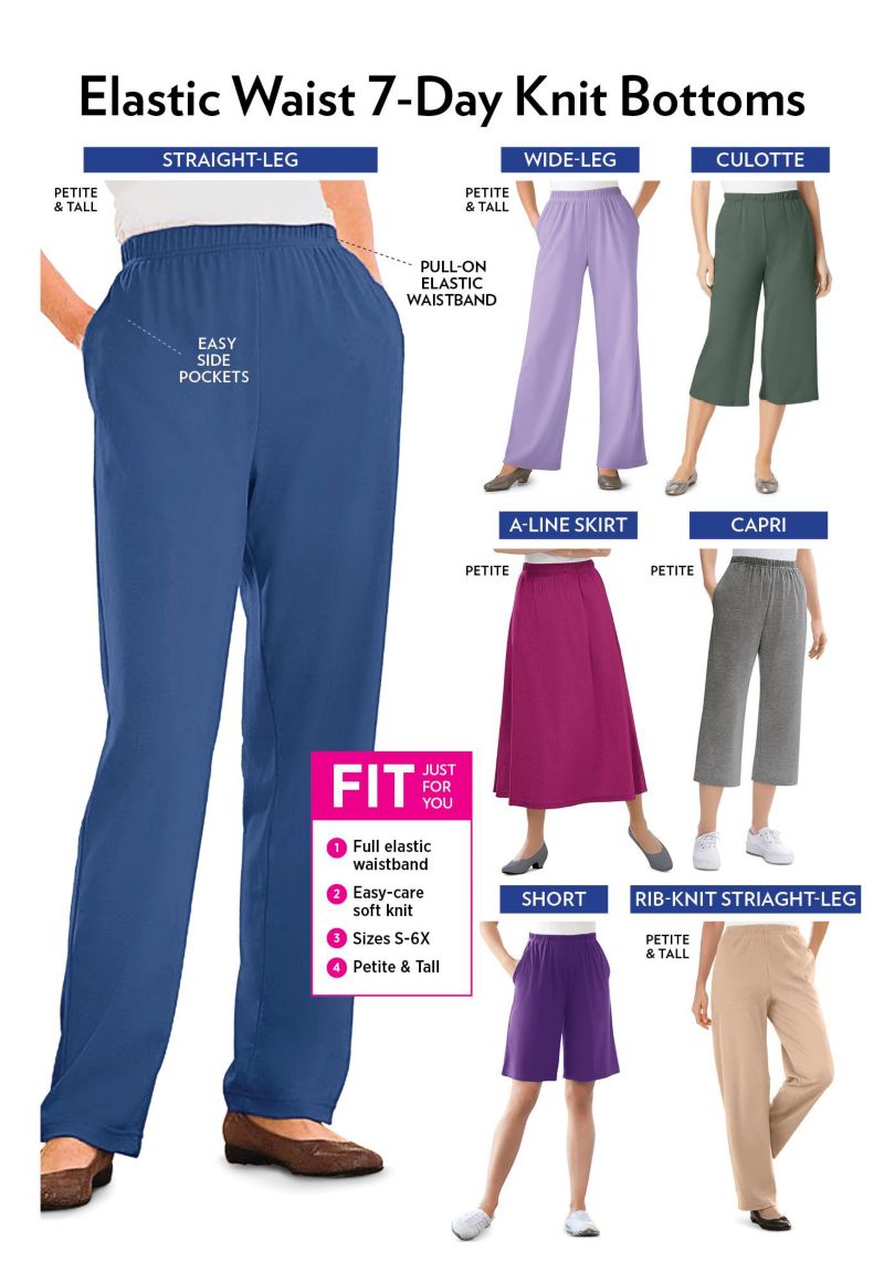 Women's Plus Size 7-Day Knit A-Line Skirt