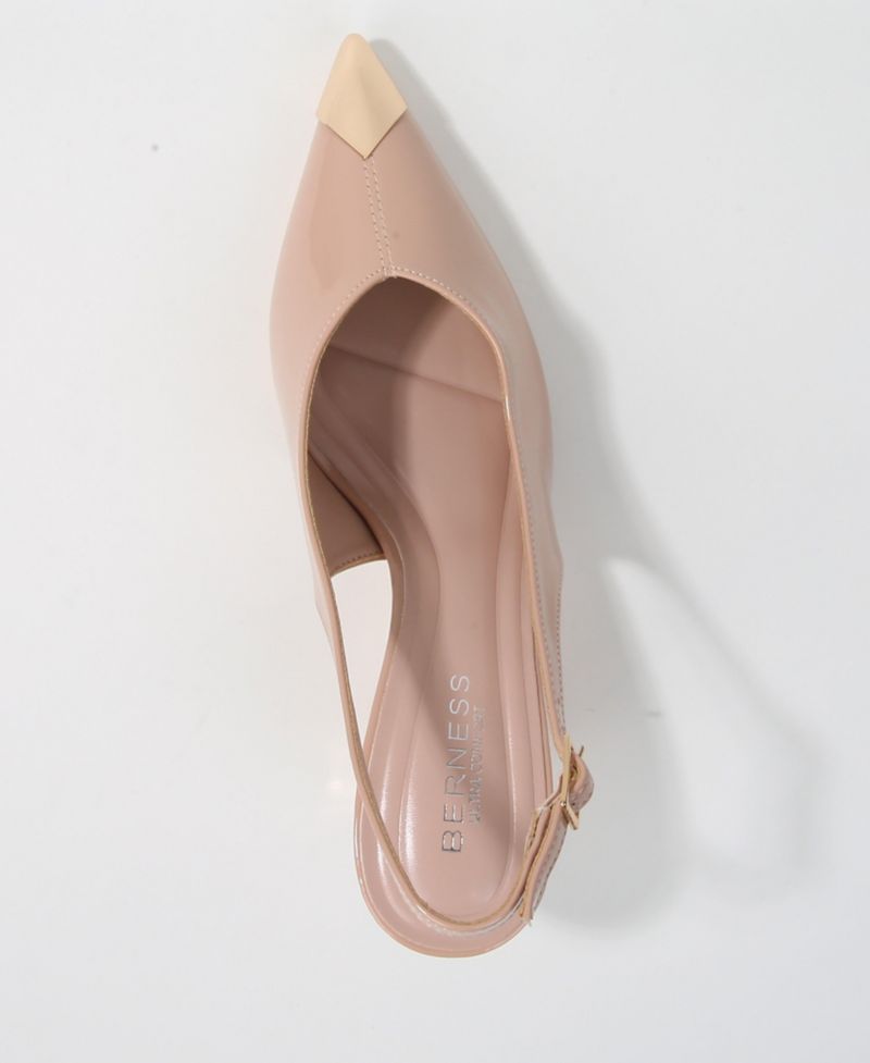 Women's Patent Heels and Toe Cap Slingback Pumps