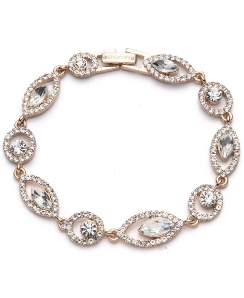 Glass Crystal Foldover Flex Bracelet