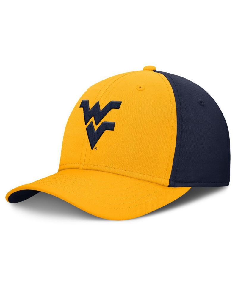 Men's Gold/Navy West Virginia Mountaineers 2025 Sideline Rise Local Performance Flex Hat