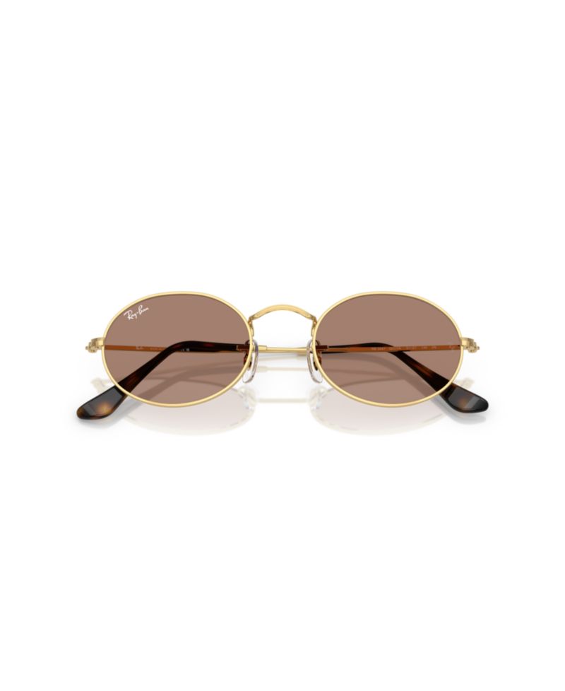 Unisex Oval Metal Chromance Sunglasses, RB3547