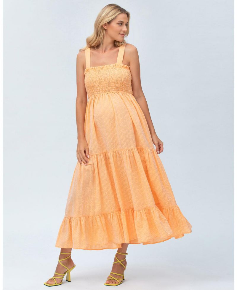 Women's Smock Tiered Maxi Dress Holly