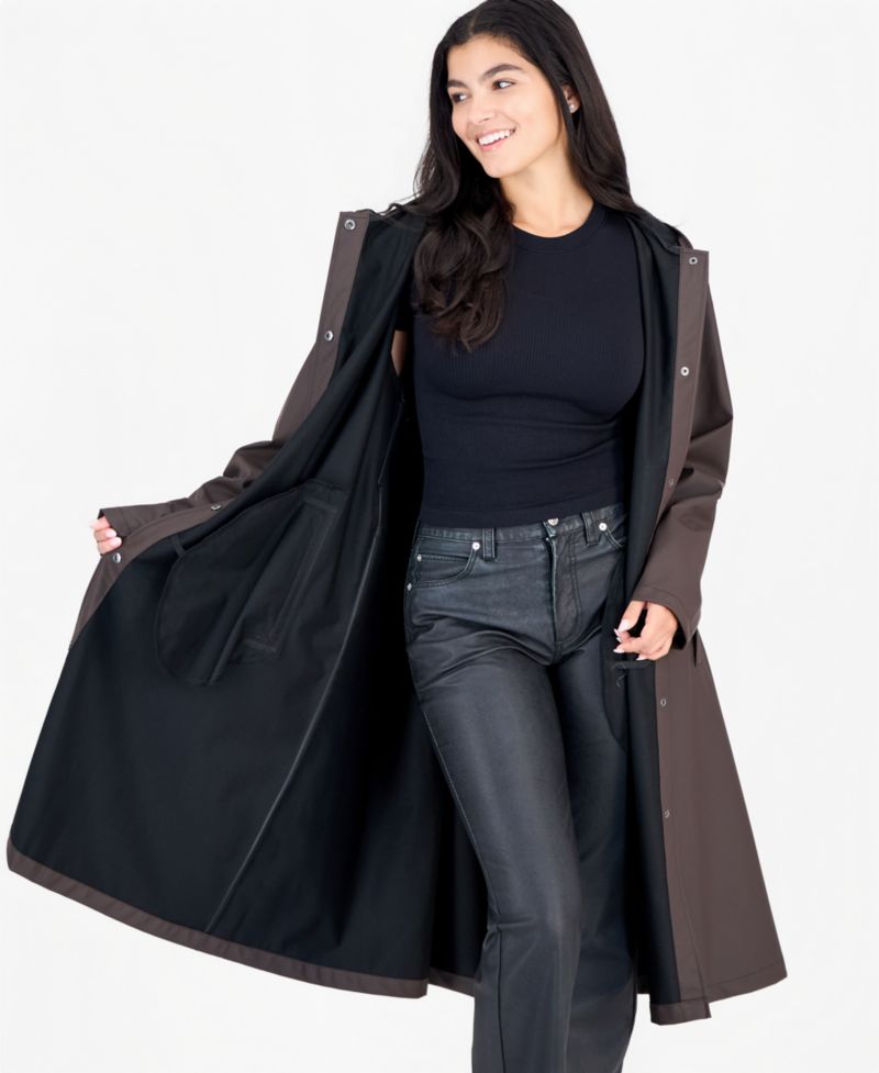 Women's Waterproof A-Line Belted Raincoat