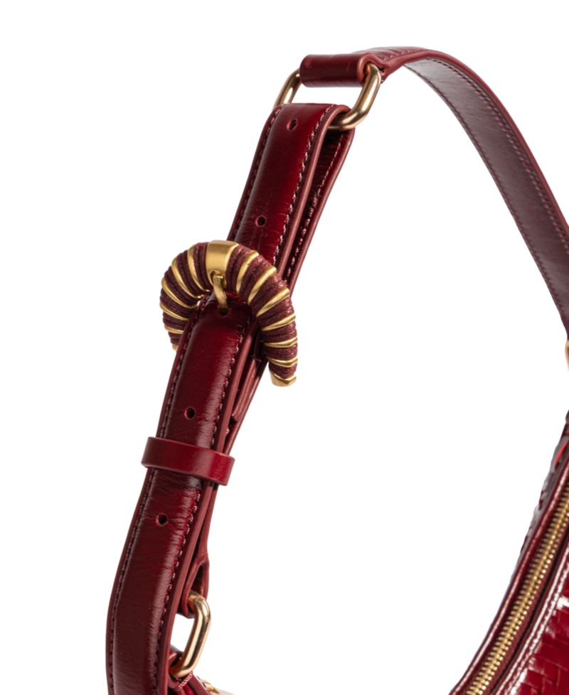 Charli Woven Crescent Adjustable Small Shoulder Handbag
