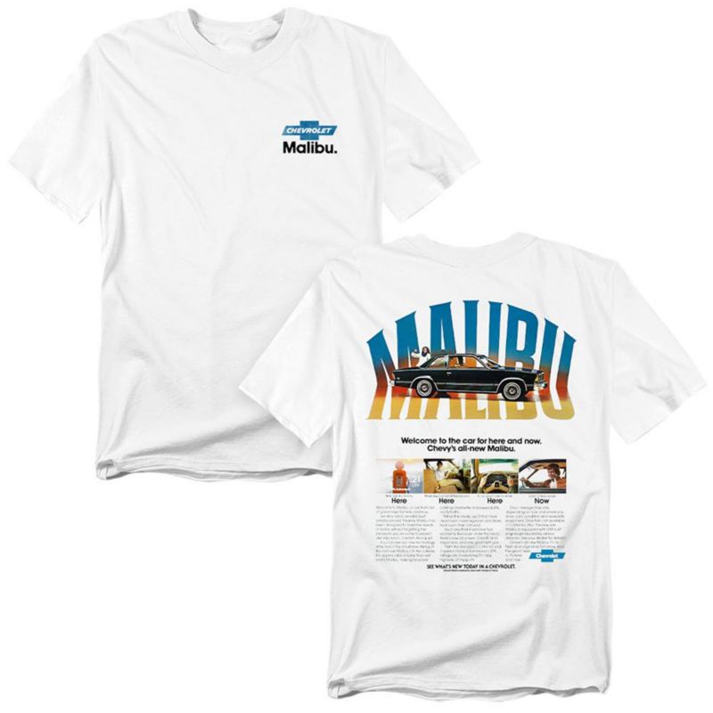 Men's Chevrolet Malibu Ad Front Back T-Shirt