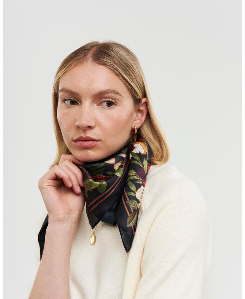 Women's Orla Mushroom Small Square Scarf