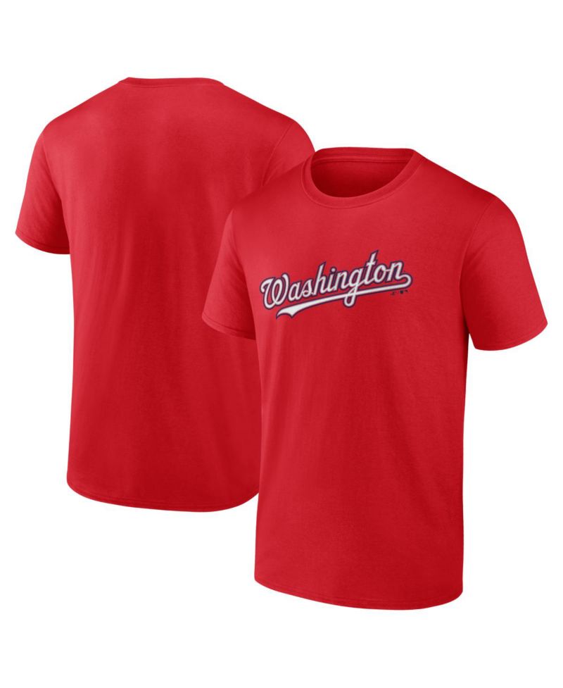 Men's Red Washington Nationals Wordmark T-Shirt