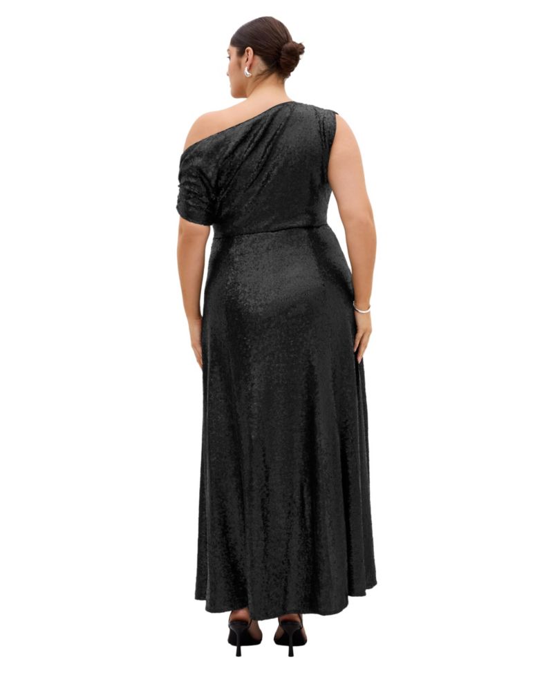 Women's Sequin Off Shoulder Maxi Dress
