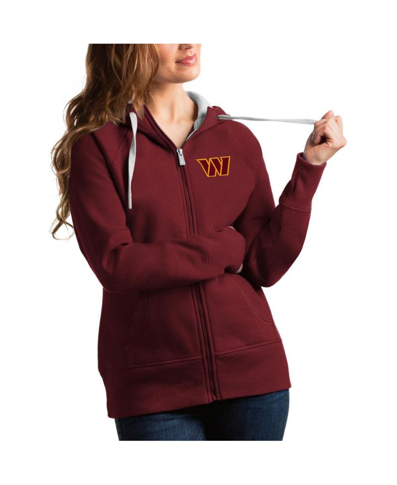 Women's Burgundy Washington Commanders Victory Full-Zip Hoodie