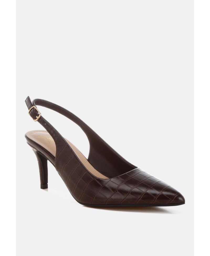 Womens HALINS Pointed Toe Slingback Heels